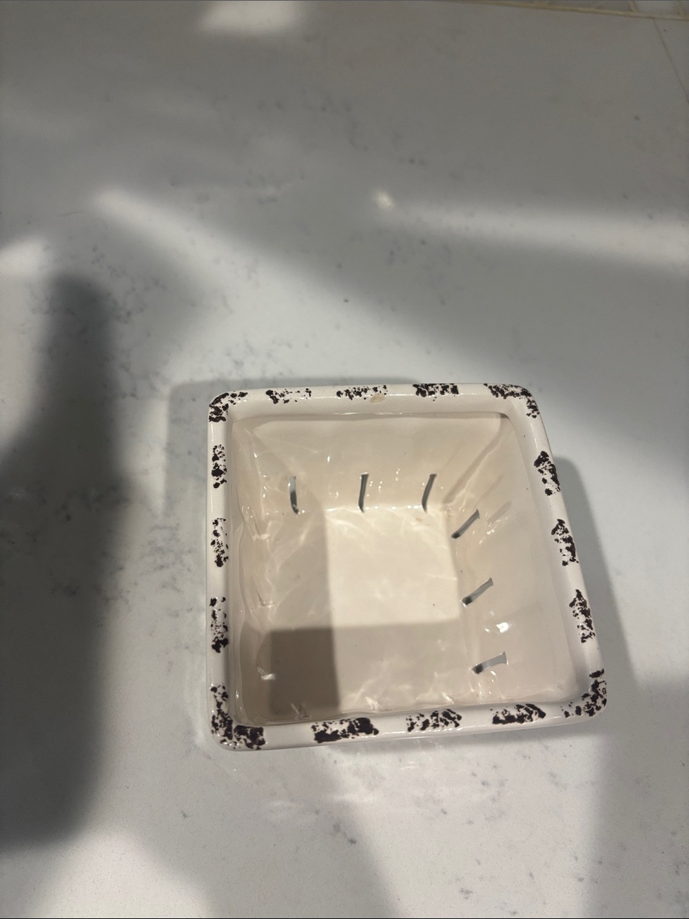 Square Ceramic Fruit/Berry Dish
